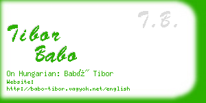 tibor babo business card